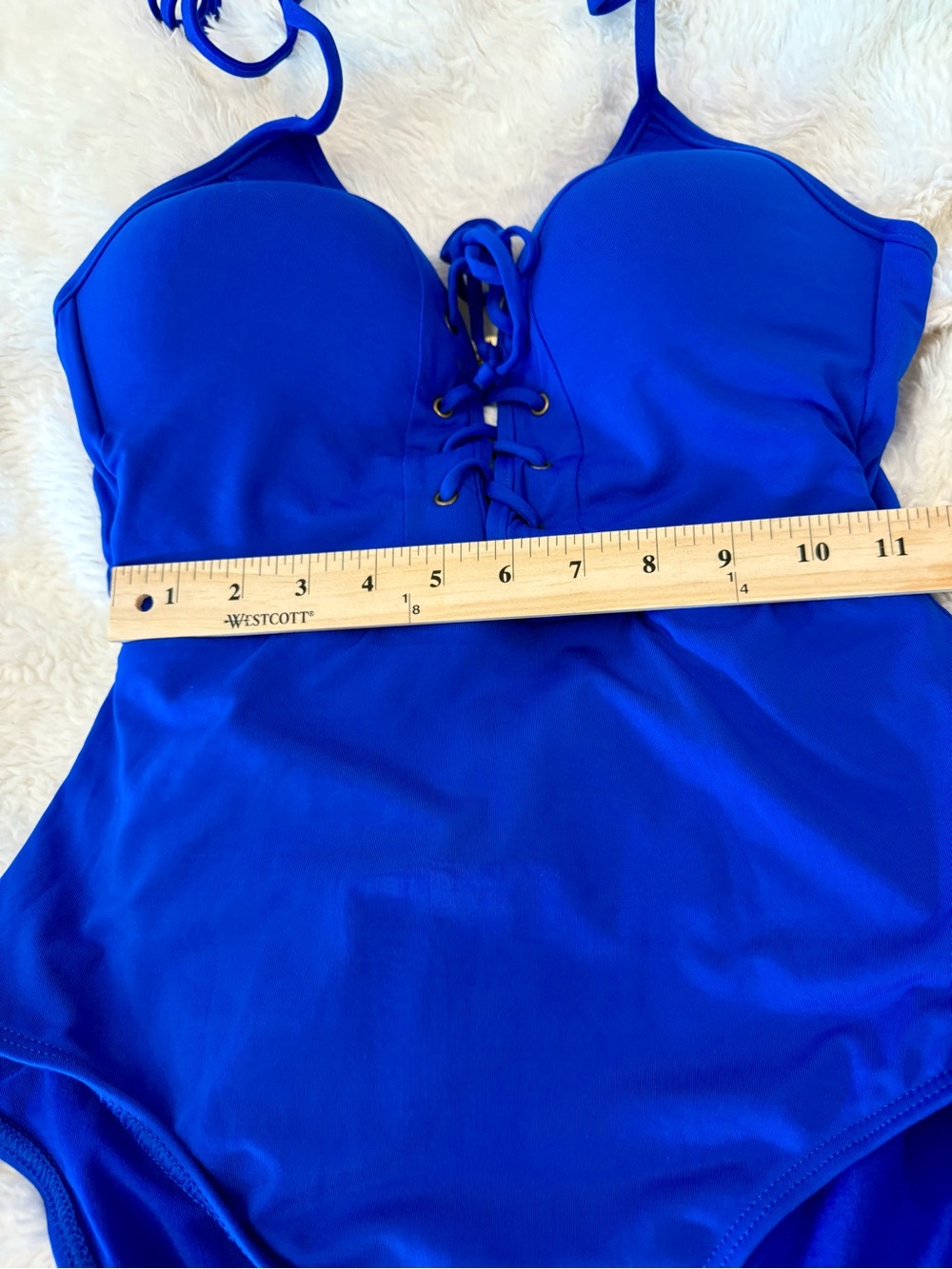 Jets by Jessika Allen Royal Blue Lace Up One Piece Swimsuit #beachwear - Picture 7 of 9